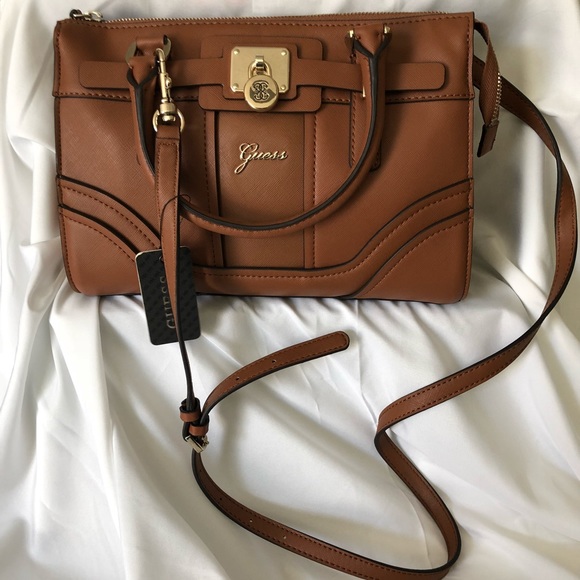 NWT-Guess Cognac Bag - Picture 2 of 4
